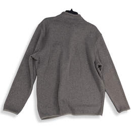 NWT Mens Gray Long Sleeve Mock Neck Quarter Zip Pullover Sweater Size XL alternative image