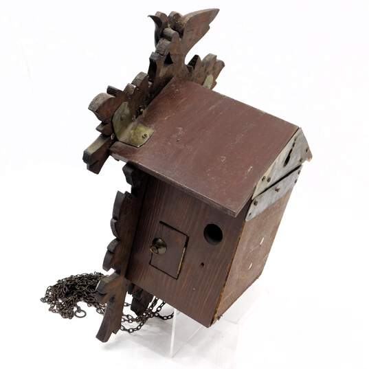 Vintage German Wood Forest Cuckoo Clock For Parts & Repair image number 3