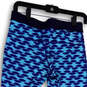 Womens Blue Dri Fit Relay Print Elastic Waist Cropped Leggings Size Medium image number 4