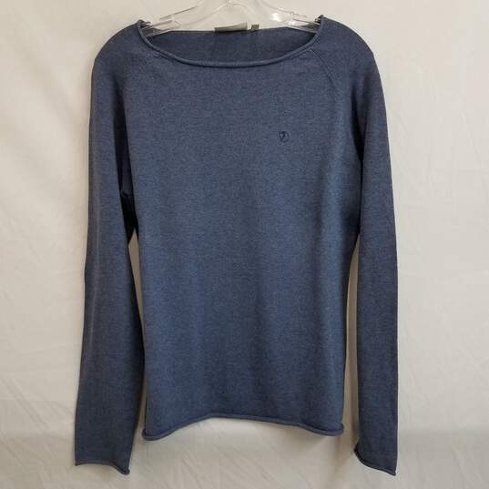 Fjallraven blue wool blend pullover sweater women's S image number 1