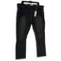 NWT Mens Black Denim Medium Wash 5-Pocket Design Straight Jeans Size 42X30 image number 1