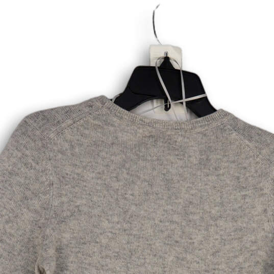 NWT Womens Gray Knitted Crew Neck Long Sleeve Pullover Sweater Size Small image number 4