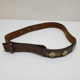 Badger Brown Leather Camo Belt