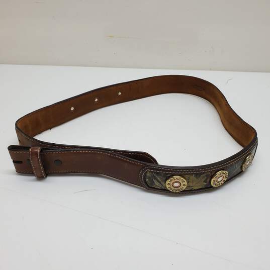 Badger Brown Leather Camo Belt image number 1