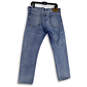 Mens Blue Denim Medium Wash Distressed Straight Leg Jeans Size 34x30 image number 2