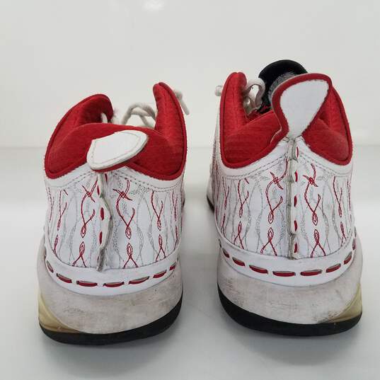 AUNTHENTICATED COA Nike Jordan 23 Low White Varsity Red Men's Sneakers Size 10.5-323405-161 image number 3