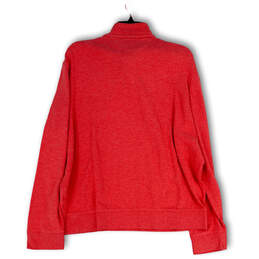 Womens Pink 1/4 Zip Mock Neck Long Sleeve Pullover Sweatshirt Size Large alternative image