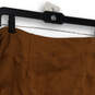 Womens Brown Suede Flat Front Belted Wrap Mini Skirt Size 4 image number 4