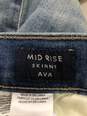 Women's Sz 6/28 Mid Rise Skinny Ava Ankle Distressed Jean image number 8