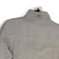 NWT Womens Gray Heather 1/4 Zip Mock Neck Pullover Sweatshirt Size Medium image number 4
