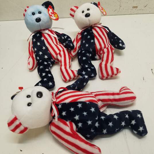 Bundle of 10 TY Beanie Baby Patriot Plush Toys image number 4