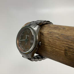Designer Fossil Silver-Tone Chain Strap Round Dial Analog Wristwatch
