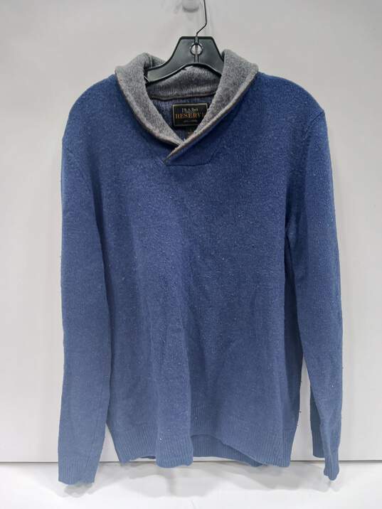 Men's Blue Pullover Sweater Size Large image number 1