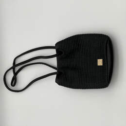 Womens Black Leather Inner & Outer Pocket Double Handle Strap Shoulder Bag