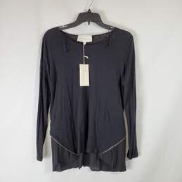 Two by Vince Camuto Women Black L/S Blouse NWT sz XS