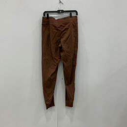 Womens Brown Elastic Waist Flat Front Pull-On Jogger Pants Size 10