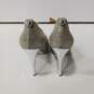 Women's Michael Kors Silver Glitter Open Toe Heels 7.5M image number 2