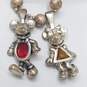 Disney 925 Silver Asst. Gemstone Mickey/Minnie Mouse Pendant Necklace 17.8g image number 4