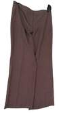 Womens Brown Flat Front Wide Leg Casual Dress Pants Size 8P image number 1