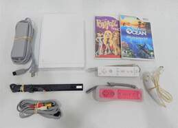Nintendo Wii W/ 2 Games, 2 Controllers, 1 Nunchuk, Endless Ocean