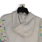 NWT Womens White Long Sleeve Kangaroo Pocket Pullover Hoodie Size Medium image number 4