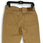 Womens Tan Denim Flat Front 5-Pocket Design Straight Leg Bootcut Jeans Sz 6 image number 4