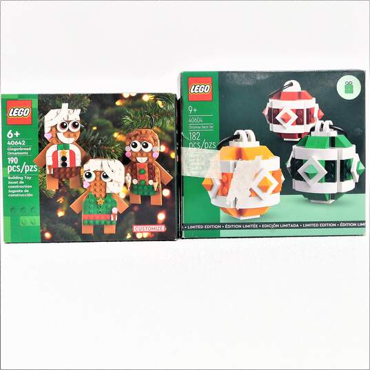 LEGO 30028 Wreath, 40603 Winter Carriage, 40604 Christmas Decor, 40642 Ornaments image number 2