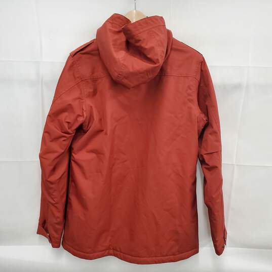 HOLDEN WM's Dark Orange Double Lined 100% Polyester Full Zip & Button Winter Hooded Parka Size L image number 2