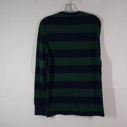 Mens Striped Knitted Crew Neck Long Sleeve Pullover T-Shirt Size Medium alternative image