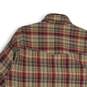 Mens Multicolor Plaid Long Sleeve Pockets Spread Collar Button-Up Shirt Size S image number 4