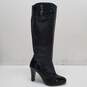 Reiss Black Leather Tall Knee High Boots Women's Size 38 EU/7.5 US image number 1