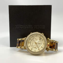 Designer Michael Kors MK5688 Gold-Tone Chronograph Analog Wristwatch w/ Box alternative image