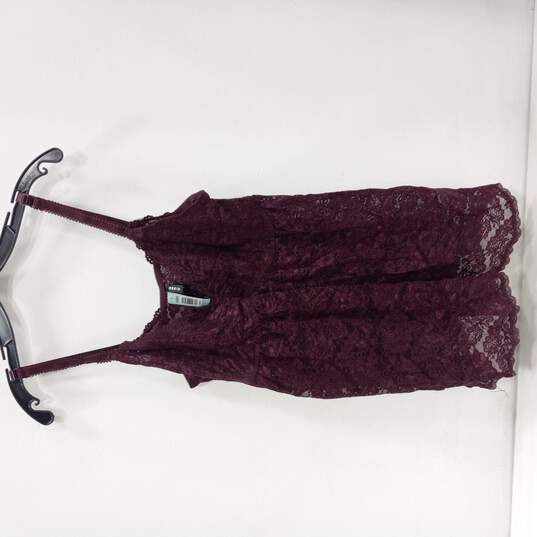Women's Wine Red Lace Bralette Sz 2 NWT image number 1