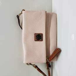 Women's Dooney & Bourke Pink/Brown Leather Crossbody Bag