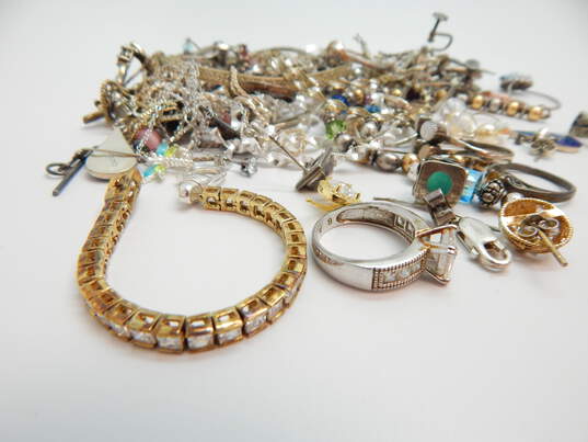 925 Silver SCRAP Jewelry & Stones Lot 152.9g image number 4