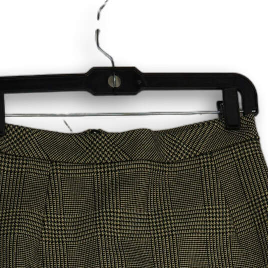 NWT Womens Black Tan Houndstooth Back Zip Straight & Pencil Skirt Size 6 image number 3
