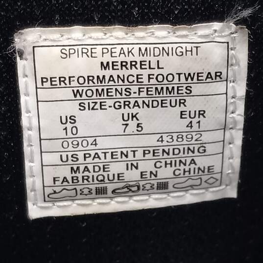 Merrell Spire Peak Midnight Women's Black Boots Size 10 image number 8