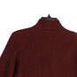 Womens Red Long Sleeve V-Neck Button Front Tweed Jacket Size XS image number 4