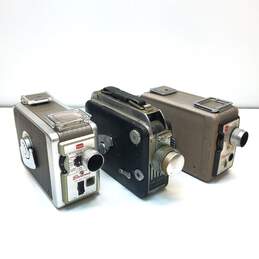 Lot of 3 Assorted Vintage Kodak Movie Cameras