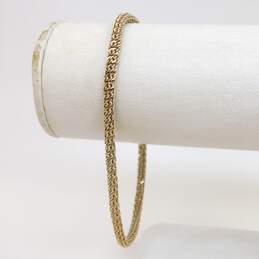 Sterling Silver Tigers Eye Leaf Pendant Necklace & Ring & Fancy Chain Bracelet 26.4g alternative image