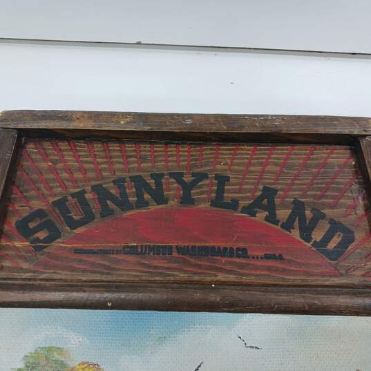 Traveling Salesman Wood Hand-Painted Sunnyland Columbus Washboard  No 2090 image number 5