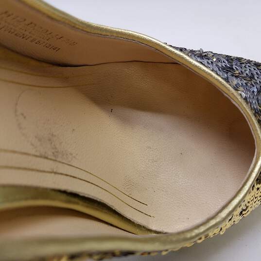 Cole Haan Chelsea Sequin Platform Heels Gold 7.5 image number 8