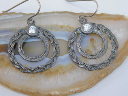 Didae Israel 925 Sterling Silver Drop Earrings 4.5g image number 1