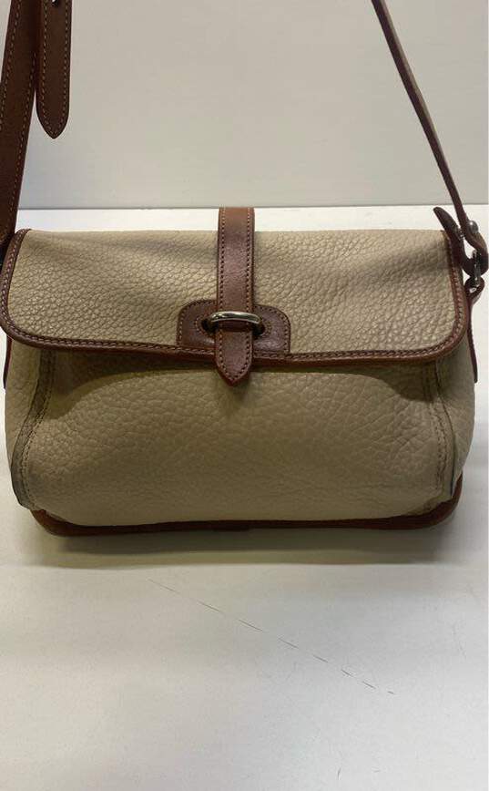 Dooney & Bourke Ivory Leather Crossbody Bag image number 1