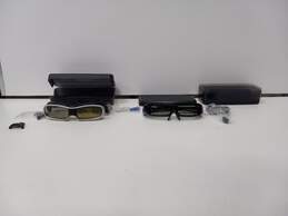 Pair Of Panasonic 3D Glasses TY-EW3D2M & TY-EW3D10 W/ Cases