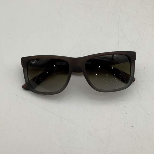 Womens Justin RB4165 Brown Frame Gray Green Gradient Lens Rectangle Sunglasses image number 1