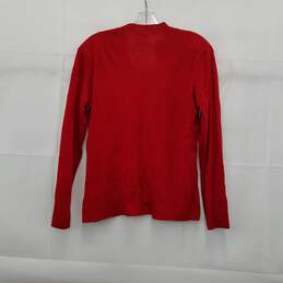 Misook Red V-Neck Sweater Petite Size Medium alternative image