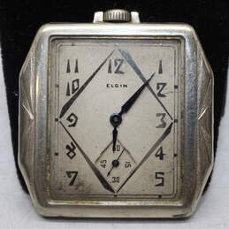 Vintage Elgin 14K White Gold Filled 17 Jewel Pocket Watch