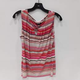 Tommy Hilfiger Women's Pink Striped Shirt Size M NWT alternative image