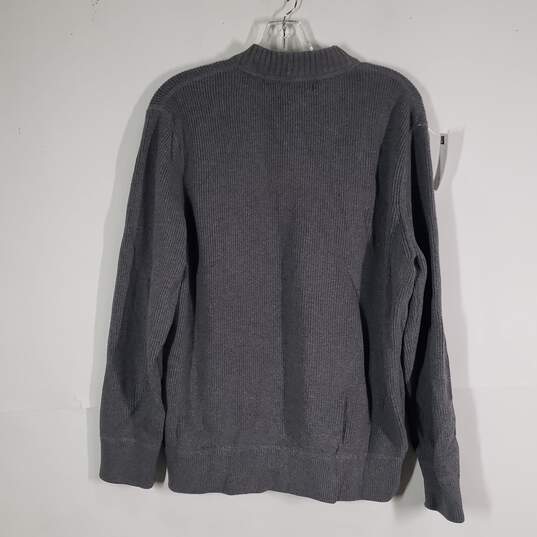 Mens Cotton Regular Fit Knitted Long Sleeve Pullover Sweater Size Medium image number 2